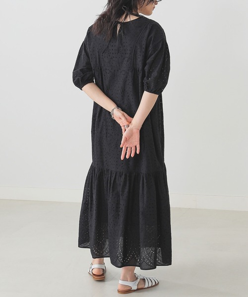 B:MING by BEAMS（ビーミングバイビームス）の「B:MING by BEAMS / カットワーク刺繍 ワンピース 22SS（ワンピース・レディース・ブラック/オフホワイト・SMALL/MEDIUM）」の10枚目の写真
