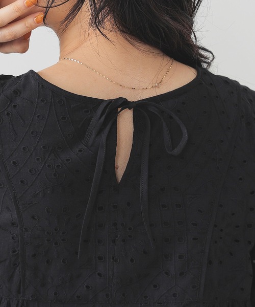 B:MING by BEAMS（ビーミングバイビームス）の「B:MING by BEAMS / カットワーク刺繍 ワンピース 22SS（ワンピース・レディース・ブラック/オフホワイト・SMALL/MEDIUM）」の12枚目の写真