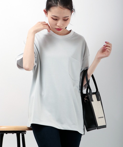 Chiaro(キアロ)の「CHIARO DRYMASTER UVカット 吸汗速乾 ユニセックス ドライオーバーサイズ Tシャツ 男女兼用(Tシャツ/カットソー・メンズ・ブラック/グレー/オフホワイト/ベージュ・S/M)」の3枚目の写真