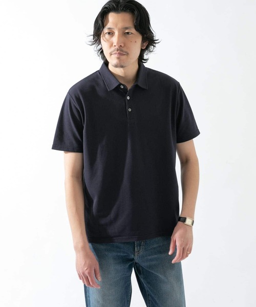 URBAN RESEARCH ROSSO MEN(アーバンリサーチロッソメン)の「『XLサイズあり』ハイパフォーマンス鹿の子ポロシャツ(ポロシャツ・メンズ・ブラック/ホワイト/ブルー系その他/レッド/ネイビー/グレー/カーキ・SMALL/MEDIUM/X-LARGE/LARGE)」の6枚目の写真