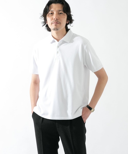 URBAN RESEARCH ROSSO MEN(アーバンリサーチロッソメン)の「『XLサイズあり』ハイパフォーマンス鹿の子ポロシャツ(ポロシャツ・メンズ・ブラック/ホワイト/ブルー系その他/レッド/ネイビー/グレー/カーキ・SMALL/MEDIUM/X-LARGE/LARGE)」の2枚目の写真