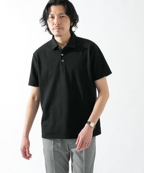 URBAN RESEARCH ROSSO MEN(アーバンリサーチロッソメン)の「『XLサイズあり』ハイパフォーマンス鹿の子ポロシャツ(ポロシャツ・メンズ・ブラック/ホワイト/ブルー系その他/レッド/ネイビー/グレー/カーキ・SMALL/MEDIUM/X-LARGE/LARGE)」の3枚目の写真