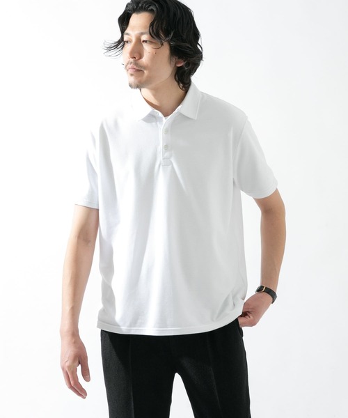 URBAN RESEARCH ROSSO MEN(アーバンリサーチロッソメン)の「『XLサイズあり』ハイパフォーマンス鹿の子ポロシャツ(ポロシャツ・メンズ・ブラック/ホワイト/ブルー系その他/レッド/ネイビー/グレー/カーキ・SMALL/MEDIUM/X-LARGE/LARGE)」の21枚目の写真