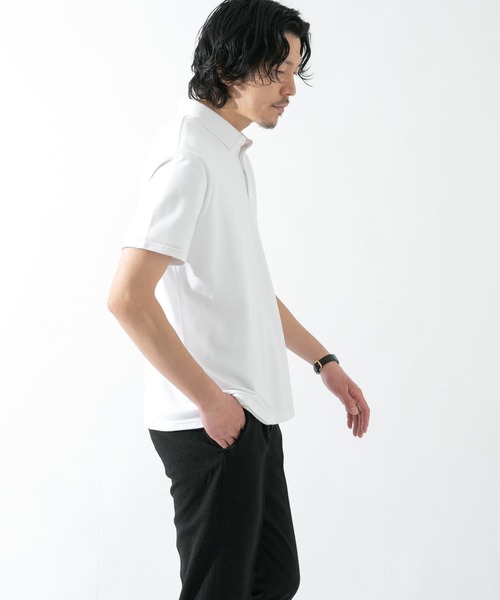 URBAN RESEARCH ROSSO MEN(アーバンリサーチロッソメン)の「『XLサイズあり』ハイパフォーマンス鹿の子ポロシャツ(ポロシャツ・メンズ・ブラック/ホワイト/ブルー系その他/レッド/ネイビー/グレー/カーキ・SMALL/MEDIUM/X-LARGE/LARGE)」の22枚目の写真