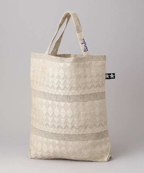 FREAK'S STORE（フリークスストア）の「【WEB限定】Bindu/ビンドゥー　キカ柄ジャガードTOTE BAG（ショルダーバッグ・レディース・ブラック/ナチュラル・ONE SIZE）」の2枚目の写真