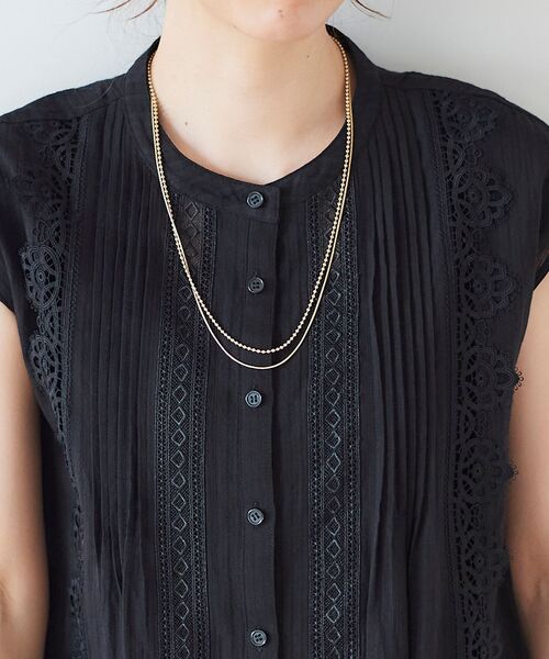 le.coeur blanc（ルクールブラン）の「ミックスチェーン2連ネックレス（ネックレス・レディース・シルバー/ゴールド・FREE）」の2枚目の写真