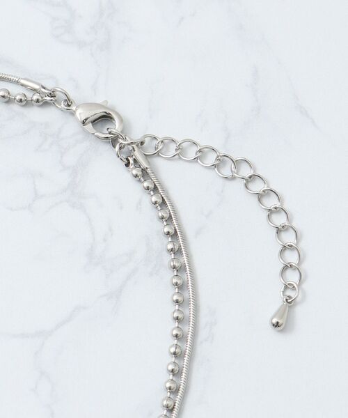 le.coeur blanc（ルクールブラン）の「ミックスチェーン2連ネックレス（ネックレス・レディース・シルバー/ゴールド・FREE）」の8枚目の写真