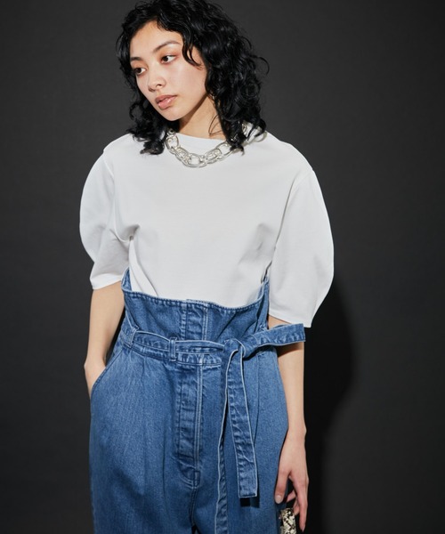 Whim Gazette（ウィムガゼット）の「【WEB限定】袖ボリュームT