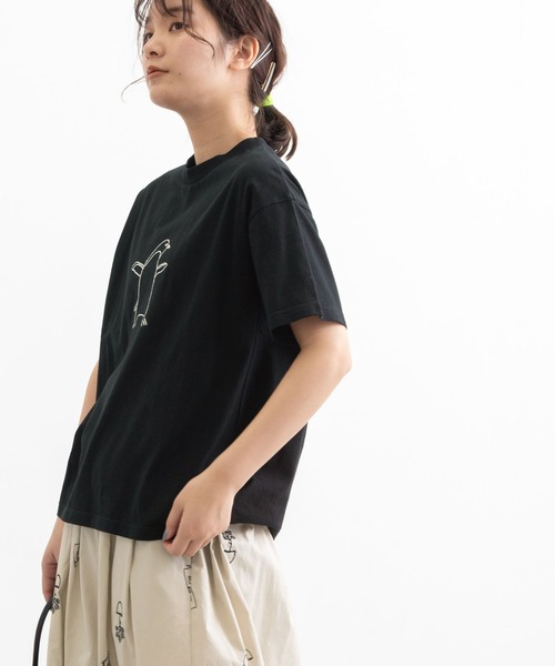 POU DOU DOU（プードゥドゥ）の「アニマルチェーン刺繍Tee（Tシャツ/カットソー・レディース・ブラック/オフホワイト/ライトベージュ・3）」の17枚目の写真