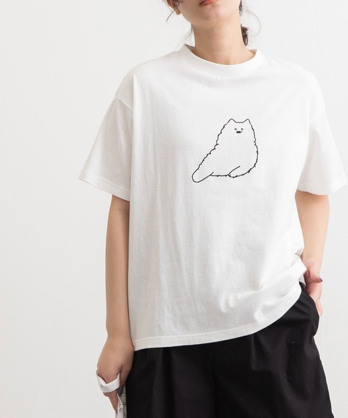 POU DOU DOU（プードゥドゥ）の「アニマルチェーン刺繍Tee（Tシャツ/カットソー・レディース・ブラック/オフホワイト/ライトベージュ・3）」の19枚目の写真