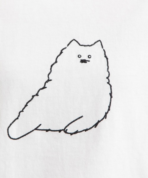 POU DOU DOU（プードゥドゥ）の「アニマルチェーン刺繍Tee（Tシャツ/カットソー・レディース・ブラック/オフホワイト/ライトベージュ・3）」の10枚目の写真