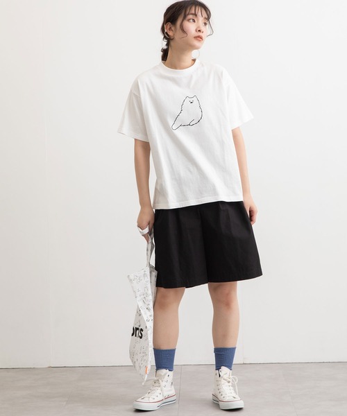 POU DOU DOU（プードゥドゥ）の「アニマルチェーン刺繍Tee（Tシャツ/カットソー・レディース・ブラック/オフホワイト/ライトベージュ・3）」の15枚目の写真