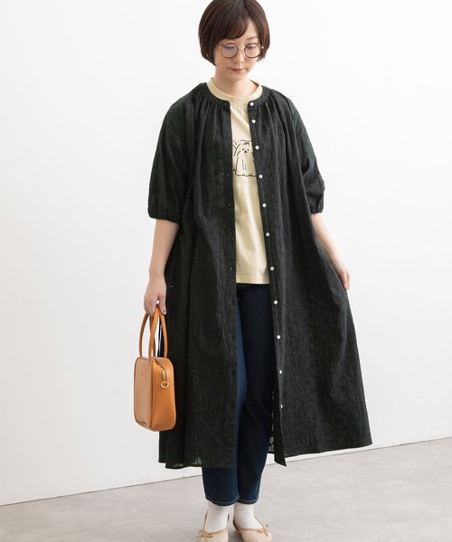 POU DOU DOU（プードゥドゥ）の「アニマルチェーン刺繍Tee（Tシャツ/カットソー・レディース・ブラック/オフホワイト/ライトベージュ・3）」の11枚目の写真