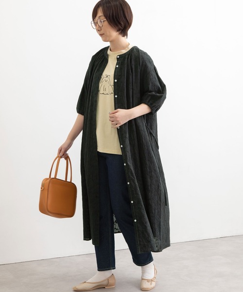 POU DOU DOU（プードゥドゥ）の「アニマルチェーン刺繍Tee（Tシャツ/カットソー・レディース・ブラック/オフホワイト/ライトベージュ・3）」の16枚目の写真