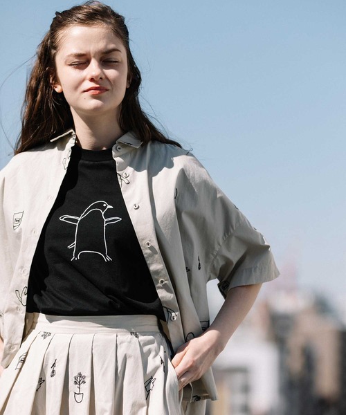 POU DOU DOU（プードゥドゥ）の「アニマルチェーン刺繍Tee（Tシャツ/カットソー・レディース・ブラック/オフホワイト/ライトベージュ・3）」の21枚目の写真