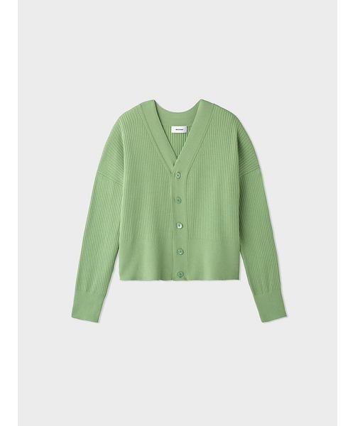 MIESROHE トップス / カーディガン ワイドリブニットカーデ　美品 MIESROHE（ミースロエ）の「washableリブワイドニットカーディガン