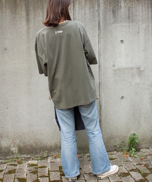 ALL ORDINARIES（オールオーディナリーズ）の「ARMEE FRANCAISEオーバーTシャツ（Tシャツ/カットソー・レディース・ホワイト/ブラック/ストーン/アーミー・XS/M）」の20枚目の写真