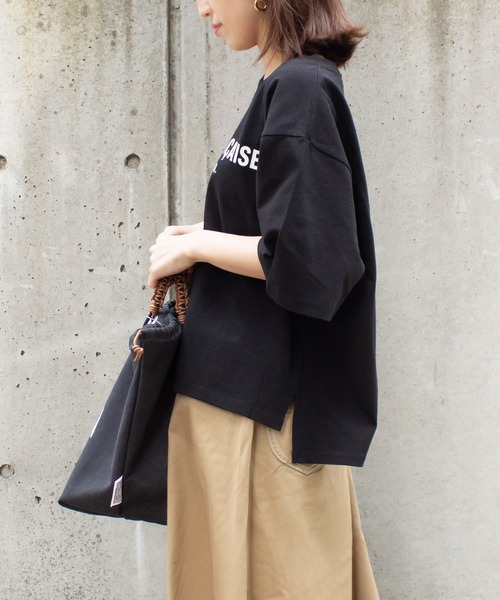 ALL ORDINARIES（オールオーディナリーズ）の「ARMEE FRANCAISEオーバーTシャツ（Tシャツ/カットソー・レディース・ホワイト/ブラック/ストーン/アーミー・XS/M）」の7枚目の写真