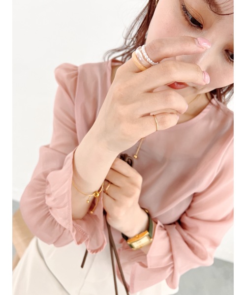 JUMELLE(ジュメロ)の「セットクリアリング(リング・レディース・ベージュ/グリーン・FREE)」の8枚目の写真