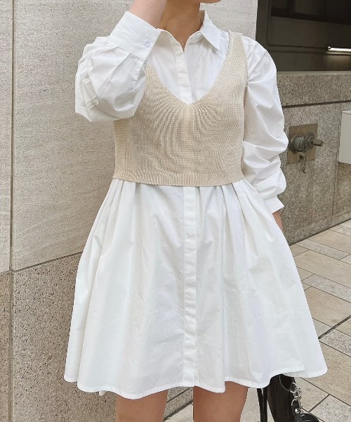 ACYM（アシーム）の「Relaxy back long シャツ（シャツ/ブラウス・レディース・ホワイト/ブラック/ベージュ・FREE）」の2枚目の写真