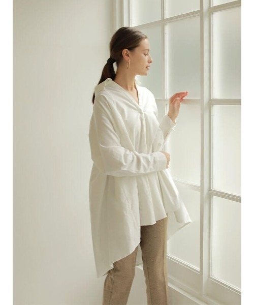 ACYM（アシーム）の「Relaxy back long シャツ（シャツ/ブラウス・レディース・ホワイト/ブラック/ベージュ・FREE）」の10枚目の写真