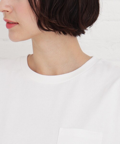 Cutie Blonde（キューティーブロンド）の「◆【S-L】フレンチ袖ポケットTシャツ（Tシャツ/カットソー・レディース・ブルー/オフホワイト/グレー系その他/ダークオレンジ・03/02/01）」の8枚目の写真