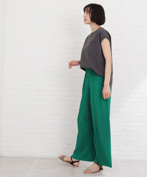 Cutie Blonde（キューティーブロンド）の「◆【S-L】フレンチ袖ポケットTシャツ（Tシャツ/カットソー・レディース・ブルー/オフホワイト/グレー系その他/ダークオレンジ・03/02/01）」の15枚目の写真