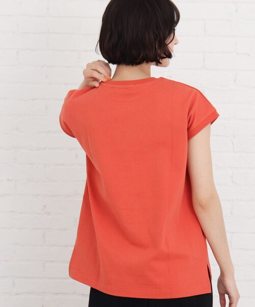 Cutie Blonde（キューティーブロンド）の「◆【S-L】フレンチ袖ポケットTシャツ（Tシャツ/カットソー・レディース・ブルー/オフホワイト/グレー系その他/ダークオレンジ・03/02/01）」の20枚目の写真