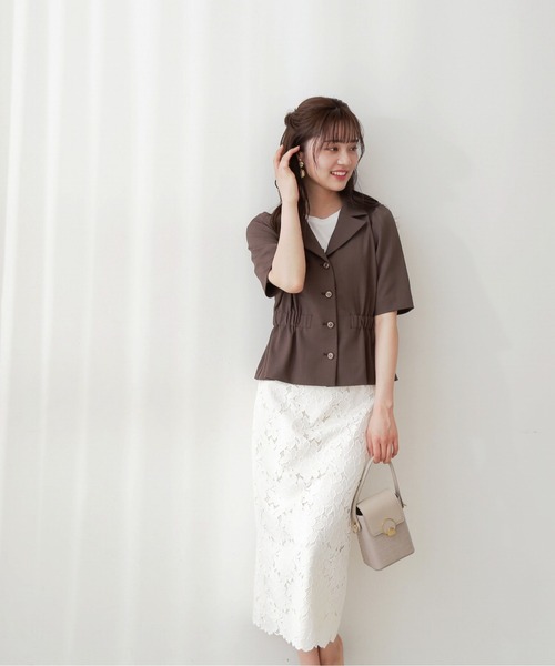 PROPORTION BODY DRESSING（プロポーションボディドレッシング）の「ワークシャツジャケット / 1212150401（テーラードジャケット・レディース・オレンジ/ベージュ/ブラウン・SMALL/MEDIUM）」の12枚目の写真