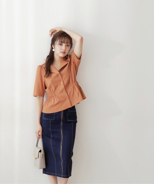 PROPORTION BODY DRESSING（プロポーションボディドレッシング）の「ワークシャツジャケット / 1212150401（テーラードジャケット・レディース・オレンジ/ベージュ/ブラウン・SMALL/MEDIUM）」の18枚目の写真