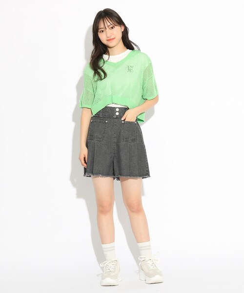 ENVYM(アンビー)の「【ENVYM/アンビーコラボ】メッシュレイヤードフードトップス+Tシャツ セット(その他トップス・キッズ・ライトブルー/ライトグリーン・15 /14/16)」の16枚目の写真