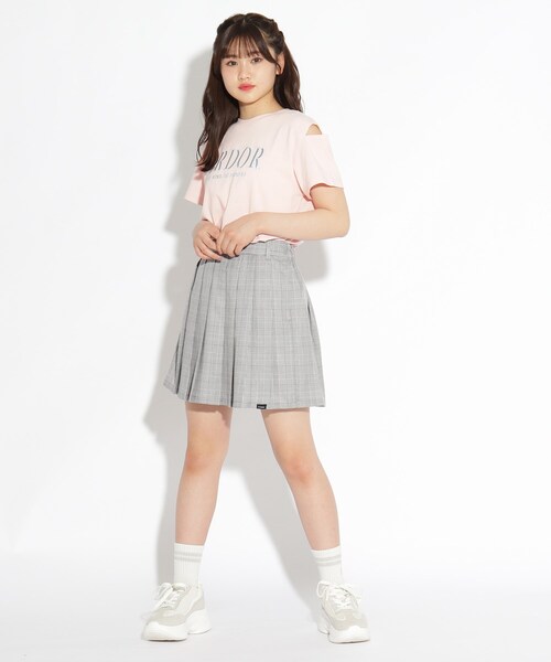 PINK-latte（ピンクラテ）の「◆チェックプリーツスカート（スカート・キッズ・ベージュ系その他4/グレー系1/ダークグリーン系1/ブルー系6・15 /14/16）」の14枚目の写真