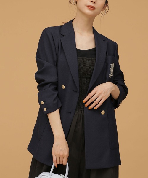 セール Nano Universe ナノユニバース のテーラードジャケット Lb 03 イニシャルエンブイダリーダブルジャケット 669 をセール価格で購入できます Nano Universe ジャケット アウター Nano Universe ナノユニバース のファッション テーラード