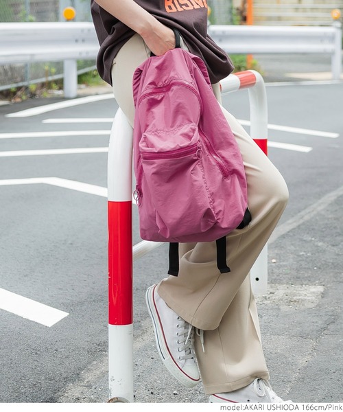 coca（coca）（コカ）の「ポケッタブル　バックパック（バックパック/リュック・レディース・ブラック/カーキ/ピンク・ONE SIZE）」の12枚目の写真