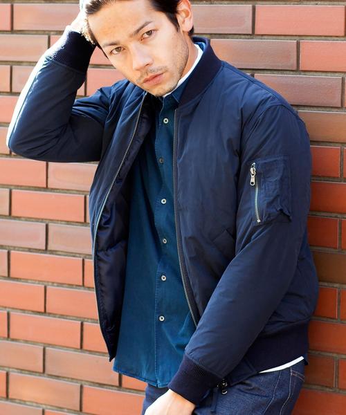 BEAUTY&YOUTH UNITED ARROWS（ビューティーアンドユースユナイテッドアローズ）の「BY ピーチメモリー ダウン MA-1◆（MA-1・メンズ・ホワイト/ブラック/ネイビー・SMALL/X-LARGE/MEDIUM/LARGE）」の3枚目の写真