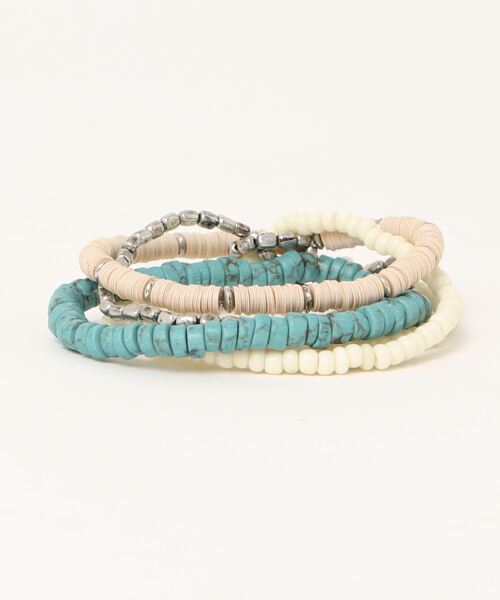 チャイハネ（チャイハネ）の「【チャイハネ】レイラセットブレスレット WHITE×TURQUOISE（ブレスレット・レディース・ホワイト系その他・FREE）」の3枚目の写真