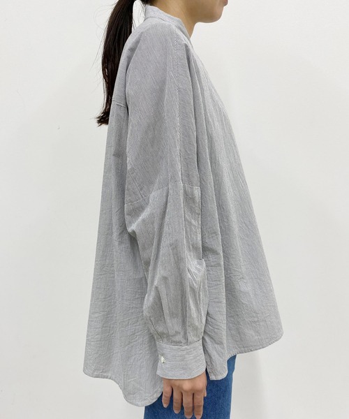 【試着のみ】フィグロンドン Franklin shirt ブルー fig London(フィグロンドン)の「Franklin shirt(シャツ