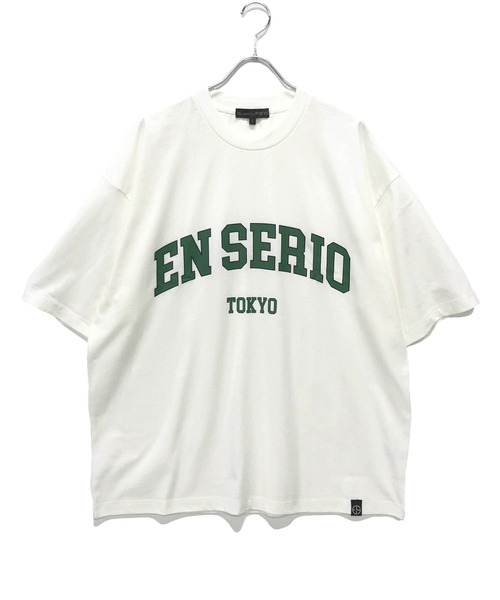 En serio TOKYO(エンソリオトーキョー)の「アーチロゴ ビッグシルエット TEE(Tシャツ/カットソー・メンズ・ホワイト/ブラック/グリーン・LL/M/L)」の12枚目の写真