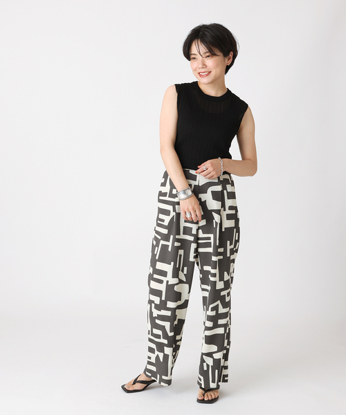 B.C STOCK(ベーセーストック)の「シースルーニットリブトップス(ニット/セーター・レディース・ブラック/アイボリー/グリーン・FREE)」の5枚目の写真