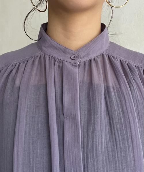 prose verse（プロズヴェール）の「ロングボヤージュシャツワンピース（シャツワンピース・レディース・ブラック/パープル/オフホワイト・MEDIUM）」の19枚目の写真