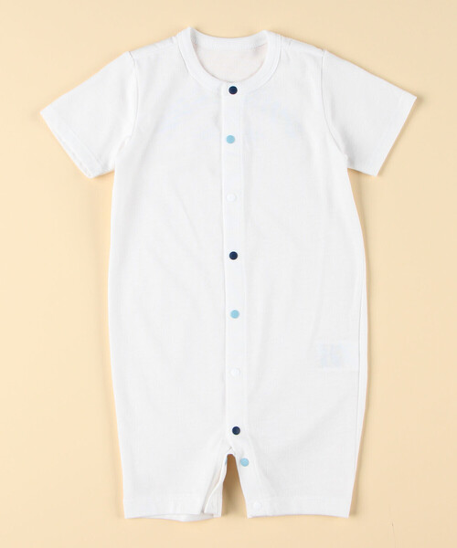 COMME CA ISM(コムサイズム)の「半袖 ツーウェイオール(50-70cm)(ロンパース・キッズ・ホワイト/ブラック/ベージュ/ネイビー/レッド/ピンク・50-70cm)」の2枚目の写真