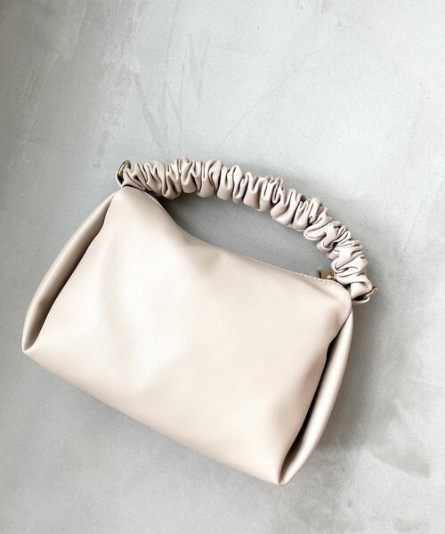 index（インデックス）の「◆ギャザーワンハンドルミニショルダー（ショルダーバッグ・レディース・ブラック/パープル/オフホワイト・00）」の4枚目の写真