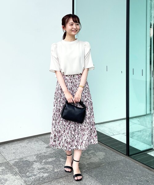 index（インデックス）の「◆ギャザーワンハンドルミニショルダー（ショルダーバッグ・レディース・ブラック/パープル/オフホワイト・00）」の12枚目の写真