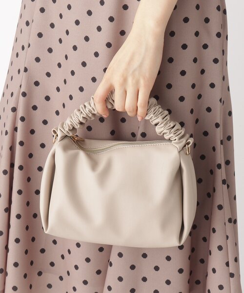 index（インデックス）の「◆ギャザーワンハンドルミニショルダー（ショルダーバッグ・レディース・ブラック/パープル/オフホワイト・00）」の16枚目の写真