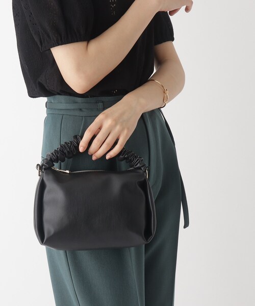 index（インデックス）の「◆ギャザーワンハンドルミニショルダー（ショルダーバッグ・レディース・ブラック/パープル/オフホワイト・00）」の20枚目の写真