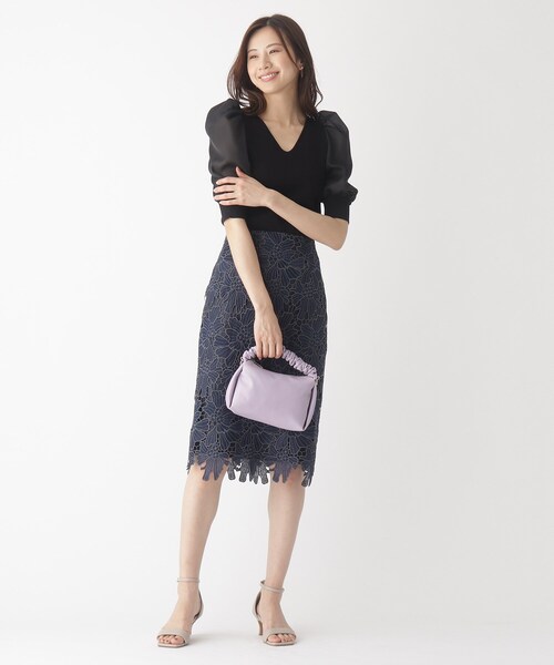 index（インデックス）の「◆ギャザーワンハンドルミニショルダー（ショルダーバッグ・レディース・ブラック/パープル/オフホワイト・00）」の22枚目の写真