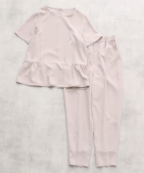 LEPSIM（レプシィム）の「フレアブラウスセットパンツ　295769（パンツドレス・レディース・ブラック/グレイッシュベージュ・LARGE/MEDIUM）」の12枚目の写真