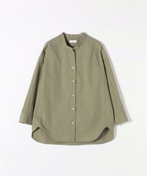 〈洗濯機可能〉REPREVE バンド カラー シャツ