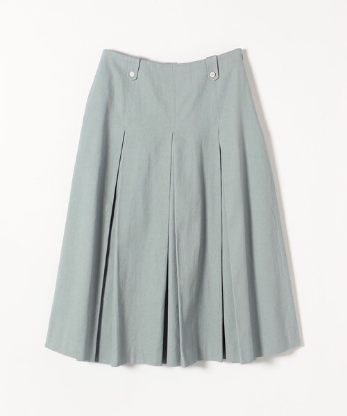 SHIPS any（シップス エニィ）の「SHIPS any:〈ウォッシャブル〉モールスキン ボックス タック スカート◇（スカート・レディース・ライトブルー/ネイビー/オレンジ・ONE SIZE）」の4枚目の写真