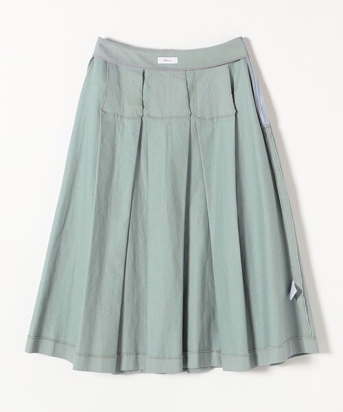 SHIPS any（シップス エニィ）の「SHIPS any:〈ウォッシャブル〉モールスキン ボックス タック スカート◇（スカート・レディース・ライトブルー/ネイビー/オレンジ・ONE SIZE）」の12枚目の写真